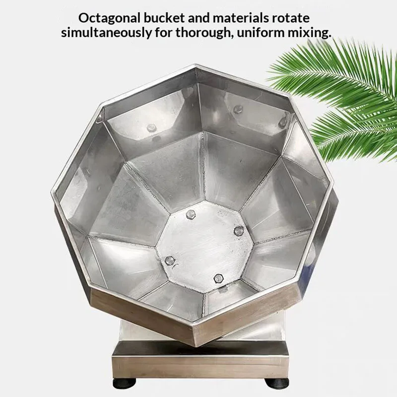 Seasoning Tumbler Machine Drum Mixer Octagon Mixer Snack Food Seasoning Machine for Snack Food Potato Chips Puffed Food