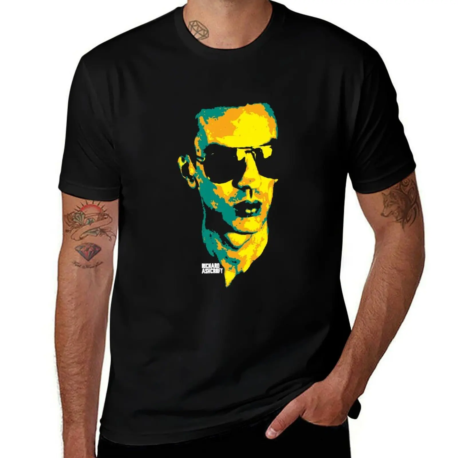 Richard Ashcroft Lucky Man Richard Paul Ashcroft an English singer and songwriter T-Shirt Classic Crew Neck Cotton T-Shirt