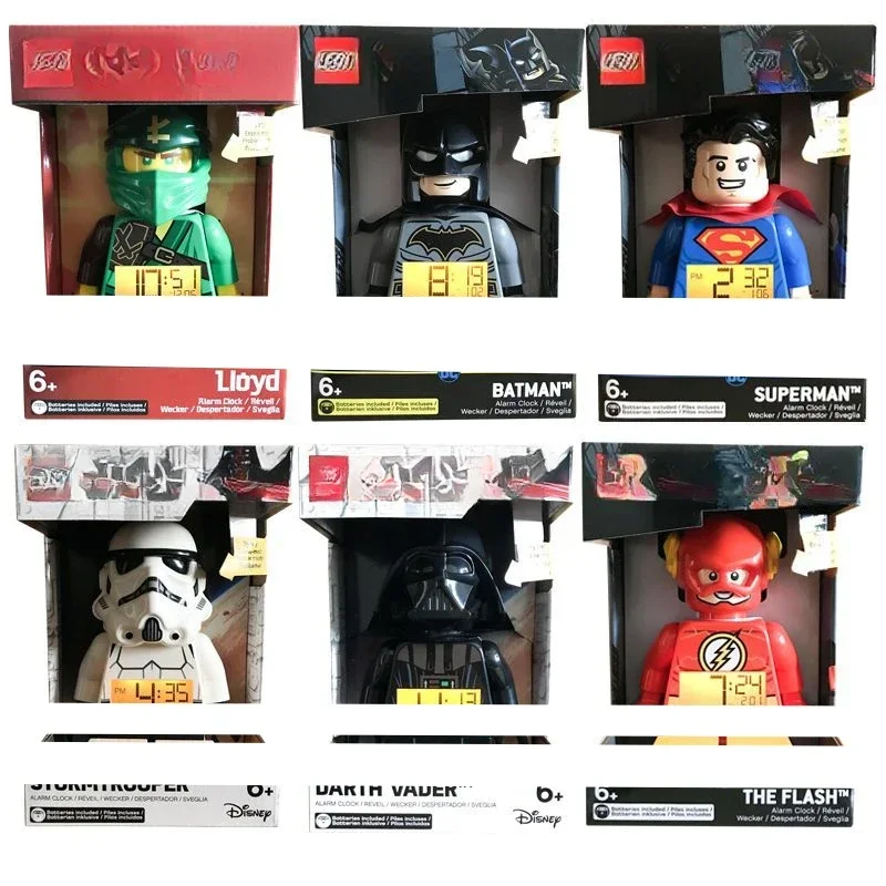 Nursery Le*o Clock Luminous Sound Effect Batman Superman Darth Vader Storm Trooper Bell Alarm Clock