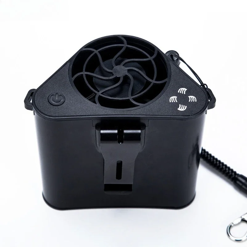 

Neck hanging waist fan Outdoor portable heatstroke prevention and cooling Large wind construction site waist fan