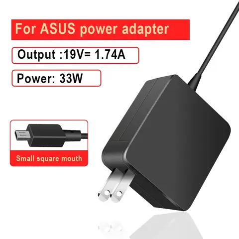 19V 1.75A 33W AC Adapter Power Supply Laptop Charger For Asus E200 E200H E200HA E202S E202SA TP200S TP200SA X206HA