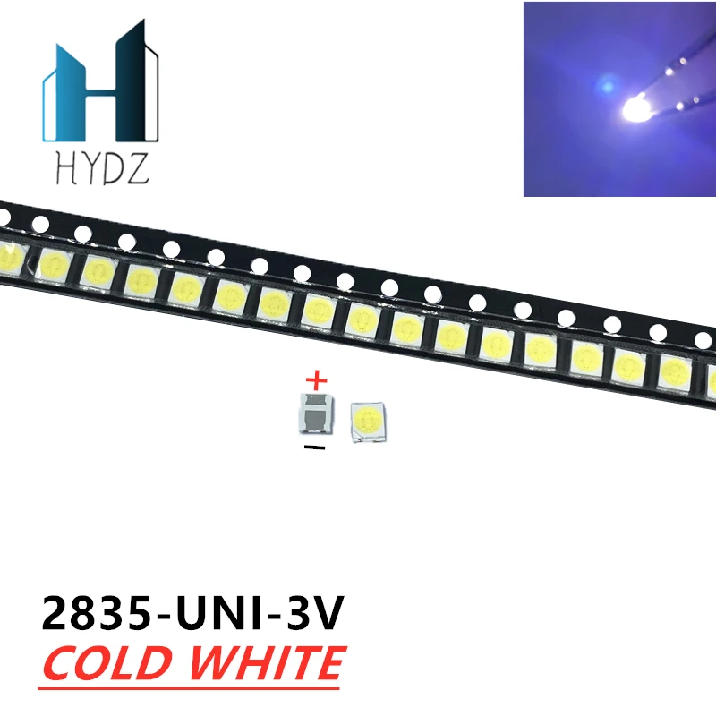 50-100PCS UNI LED Backlight High Power LED 1W 3V 1210 3528 2835 Cool white LCD Backlight for TV TV Application MSL-628KSW