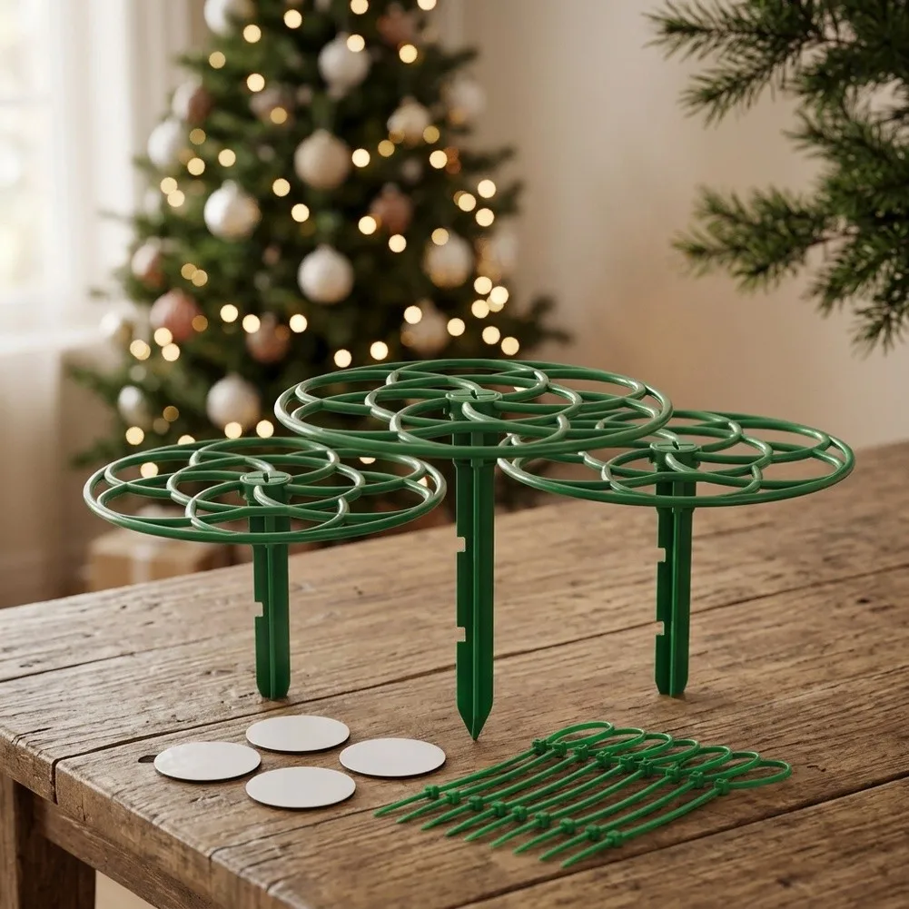 Tree Crown Holder for Christmas Tree For Stabilizer - Hollow Disc Design Plastic Support for Gnomes Angels Decor