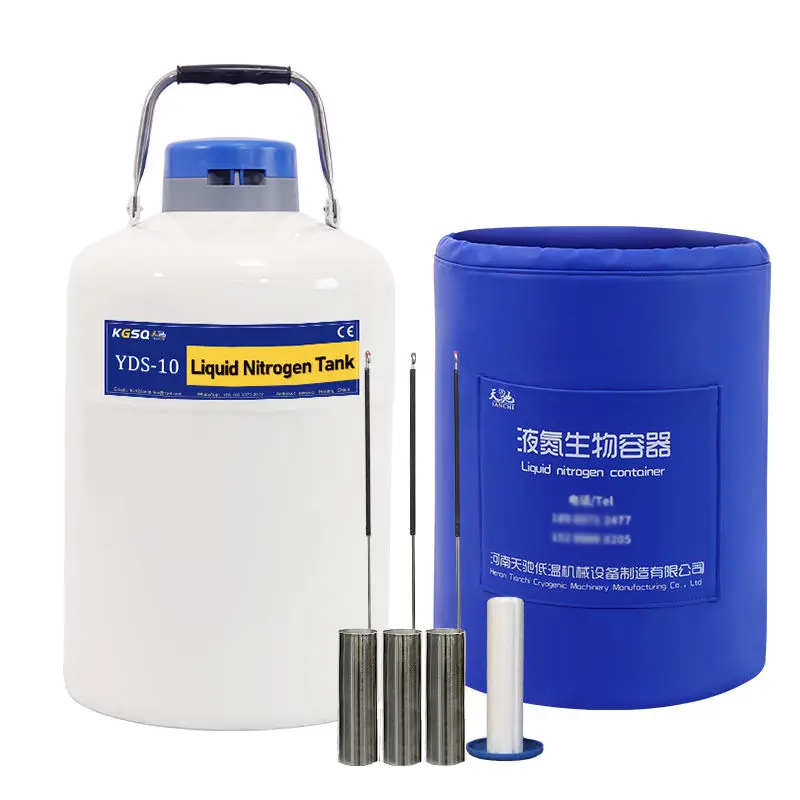 Portable Nitrogen Tank Semen Storage 10L Cryogenic Container Liquid Nitrogen Ln2 Tank For Sperm