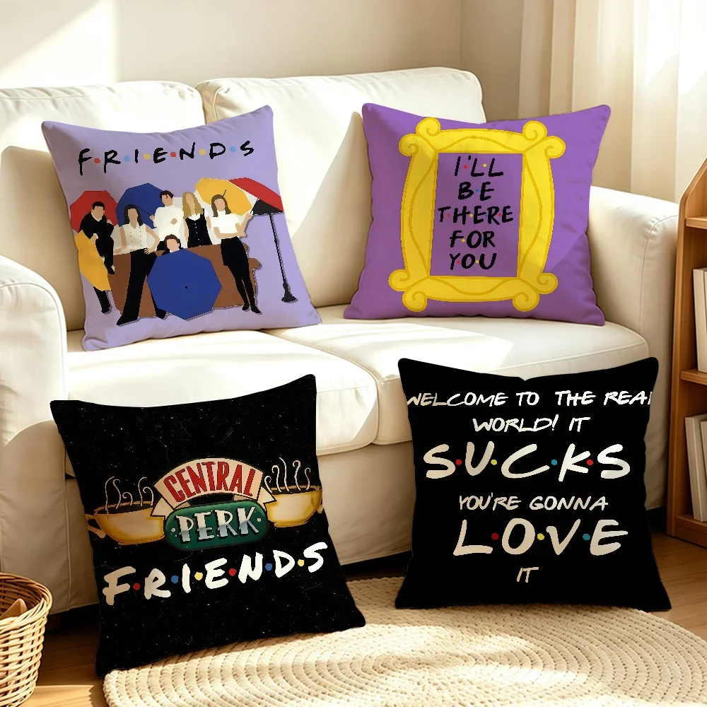 Classic F-Friends TV Show cushion cover Soft Smooth Hidden Zipper Washable Decorative Couch Office Housewarming Gift