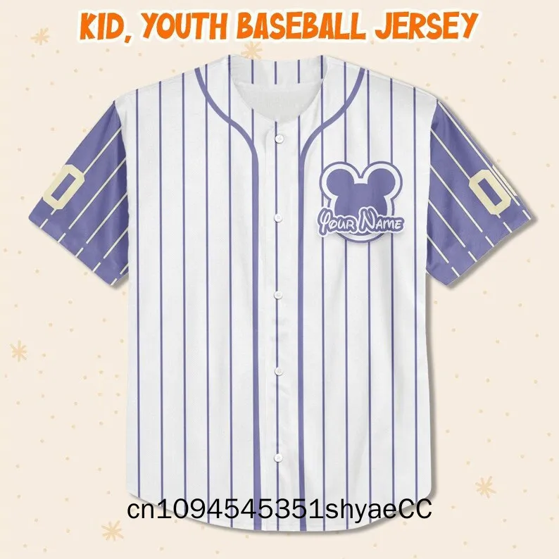 Personalize Disney Trip, Custom Name Disney Kid Adult Toddler Jersey, Mickey and Friends Gift For Baseball Fans, Disneyland Trip