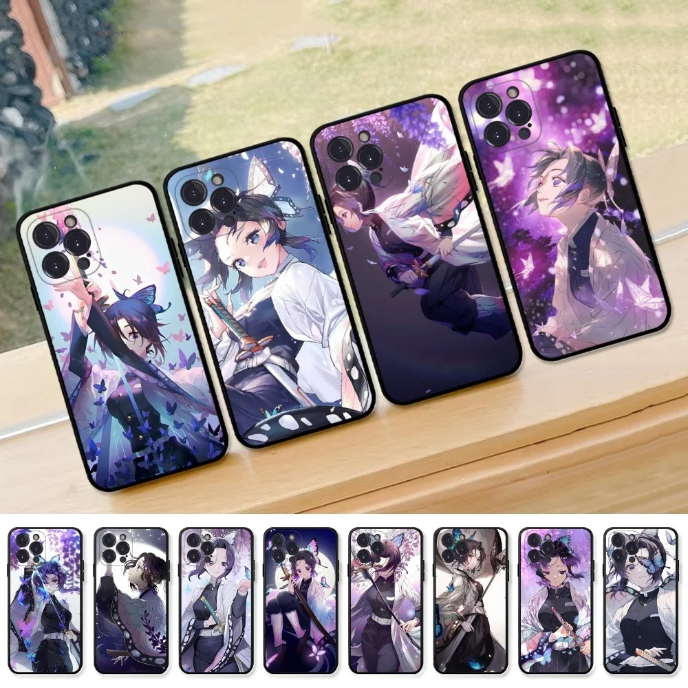 Anime Demon Slayer Kanao Shinobu Phone Case For iPhone 15 14 11 12 13 Mini Pro XS Max Cover 6 7 8 Plus X XR SE 2020 Funda Shell