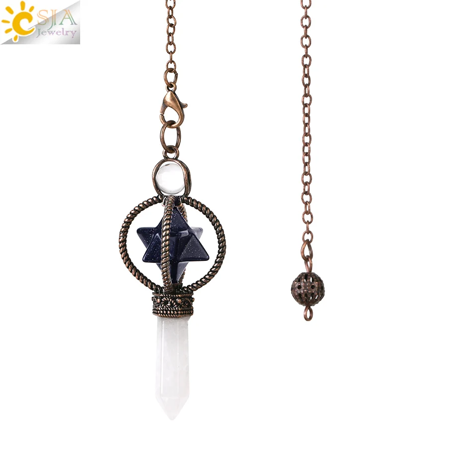 CSJA Esotericism Crystal Pendulum for Dowsing & Divination