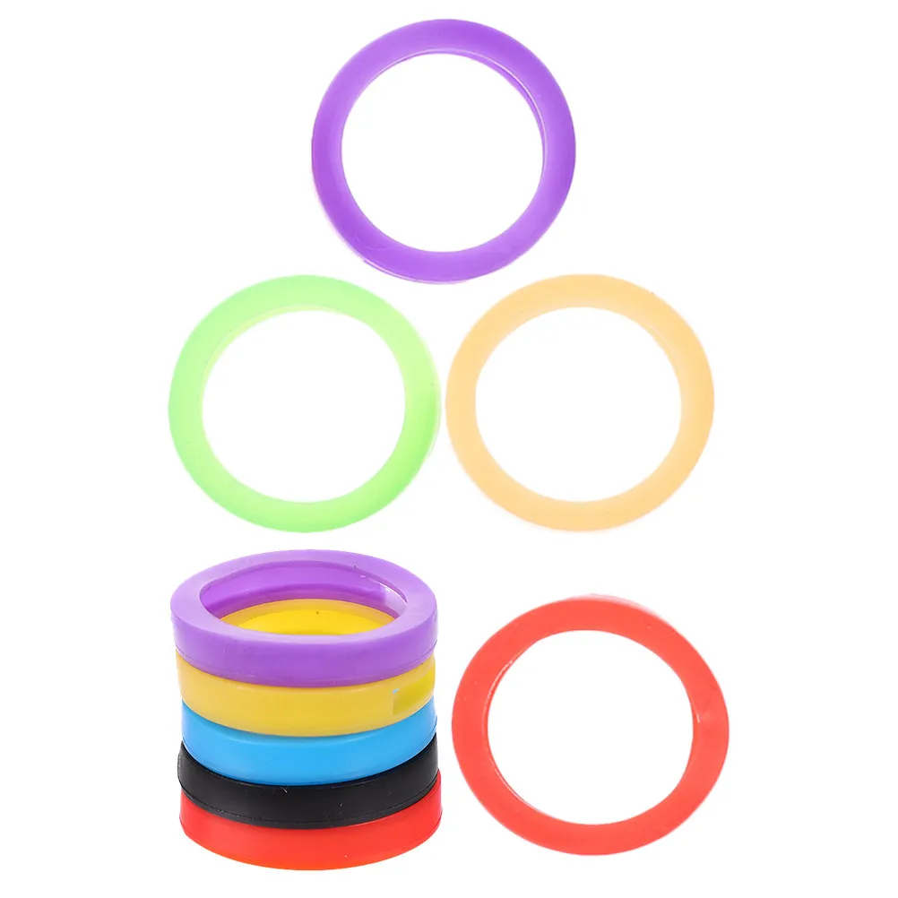 9Pcs Silicone Key Covers Flexible Colorful Key Caps Identifiers Protector Rings for Car Keys Keys Cap