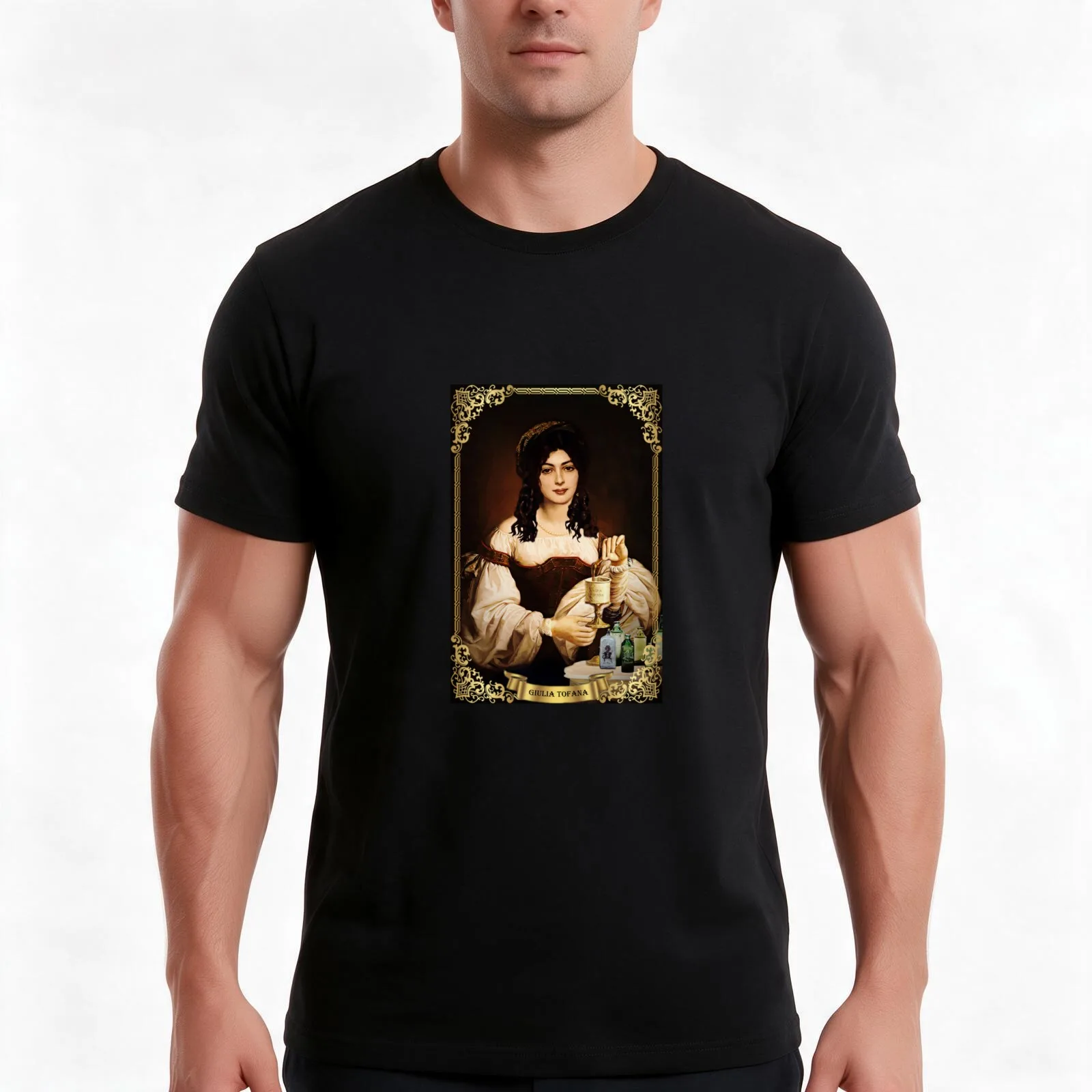 Giulia Tofana Portrait T-Shirt Summer Casual Cotton Tee Oversized Streetwear Tops Vintage Graphic Print Unisex Men Women