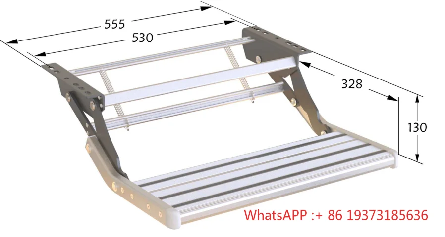 RV folding steps, aluminum alloy single-layer steps, manual folding steps, welcome pedals, sojourn car steps