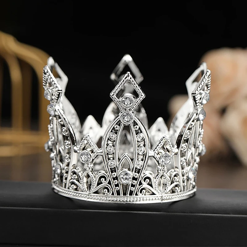 Bridal Wedding Tiaras Crystal Little Crown Brithday Cake Baking Decorative Head Jewelry Children\'s Small Diadem Hair Accessories