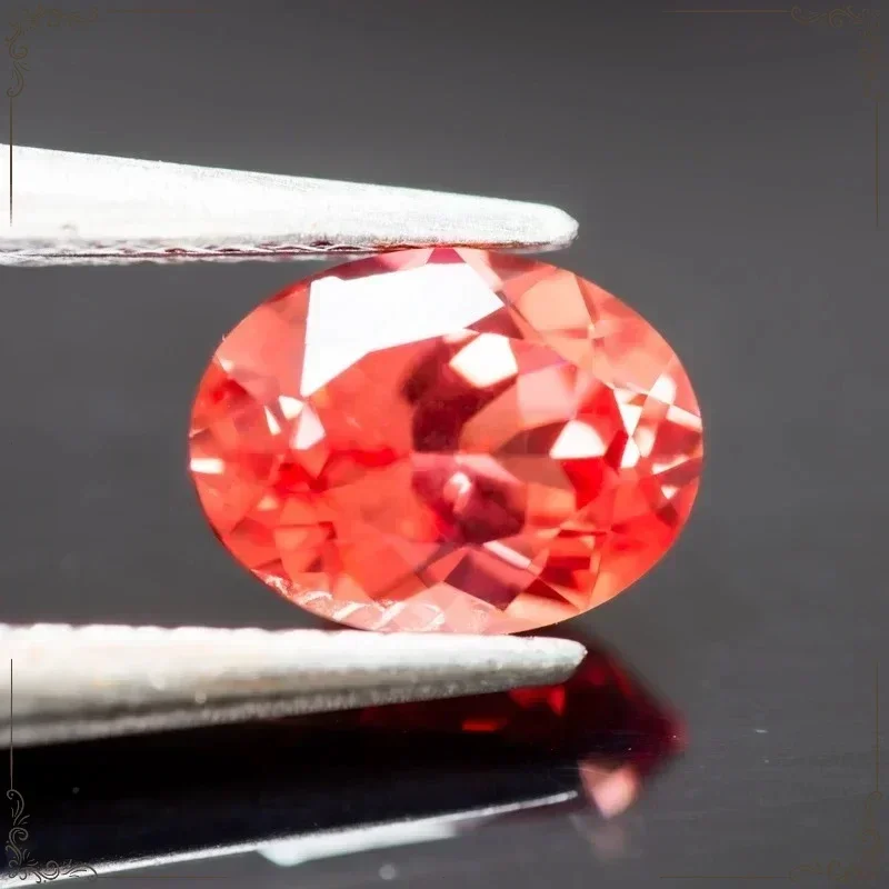 abLab Grown Padparadscha Fire Lotus Color Oval Shaped Advanced Charms Jewelry Rings Earrings Making With AGL Certificate