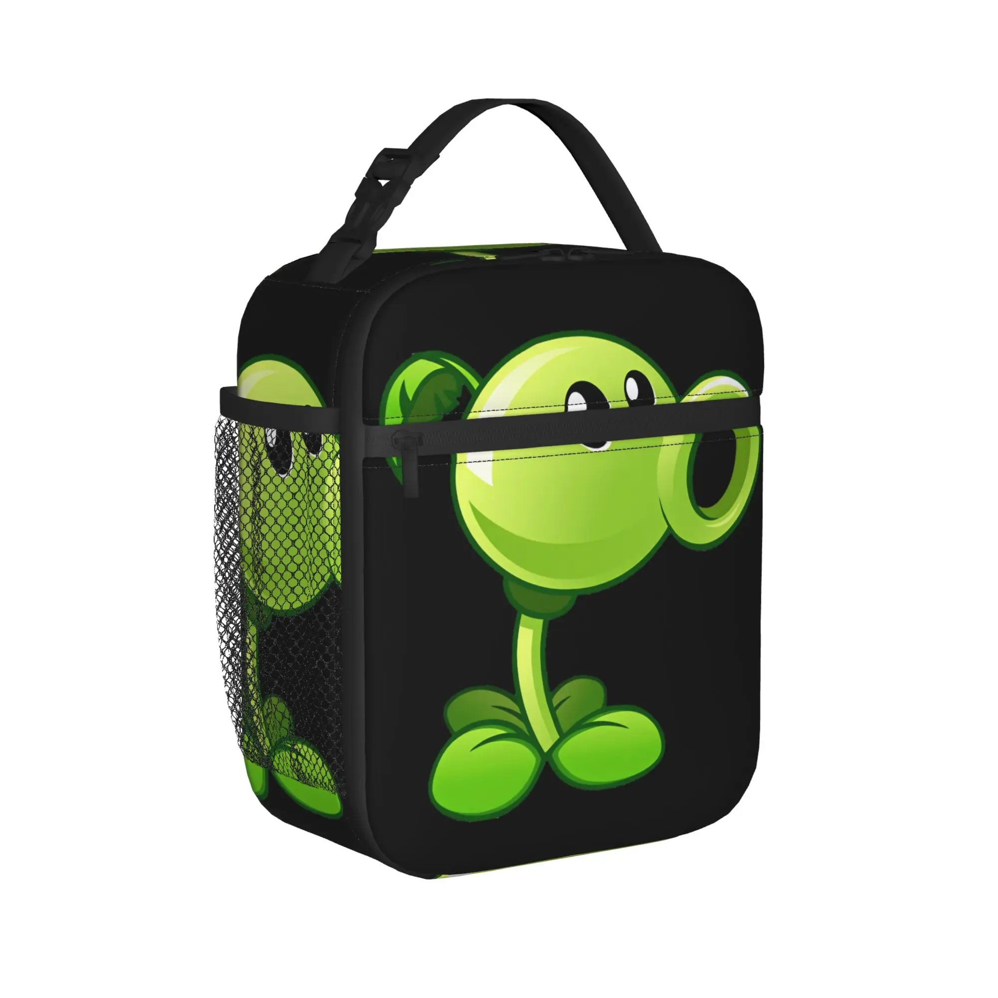 Plants Vs Zombies Classic Peashooter Lunch Bag Outdoor Picnic Lunch Box For Adult Tote Food Bags Oxford Insulated Cooler Bag