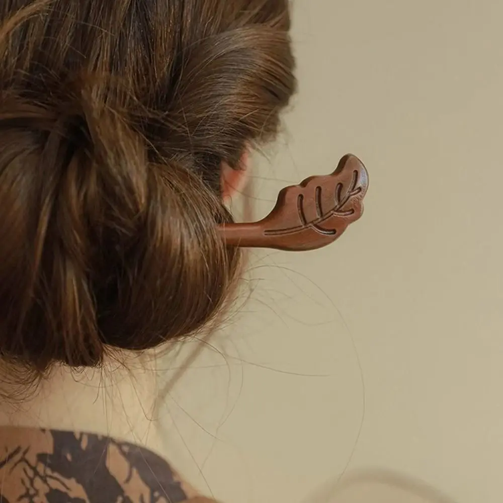 Antique Wood Wooden Hair Stick Butterfly Cat Chinese Style Hairpin Animals Hair Sticks for Buns Hanfu Headwear Women
