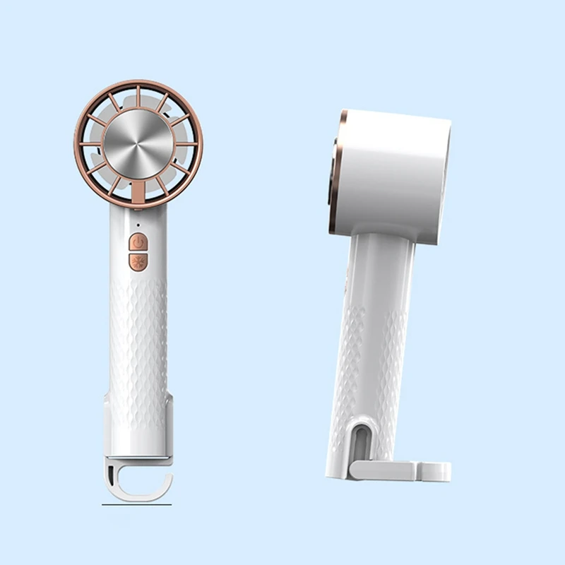 Portable Handheld Fan High Wind Power Desktop Fan Circulator Personal Cooler Hand Fan With Semiconductor Ice Cooling