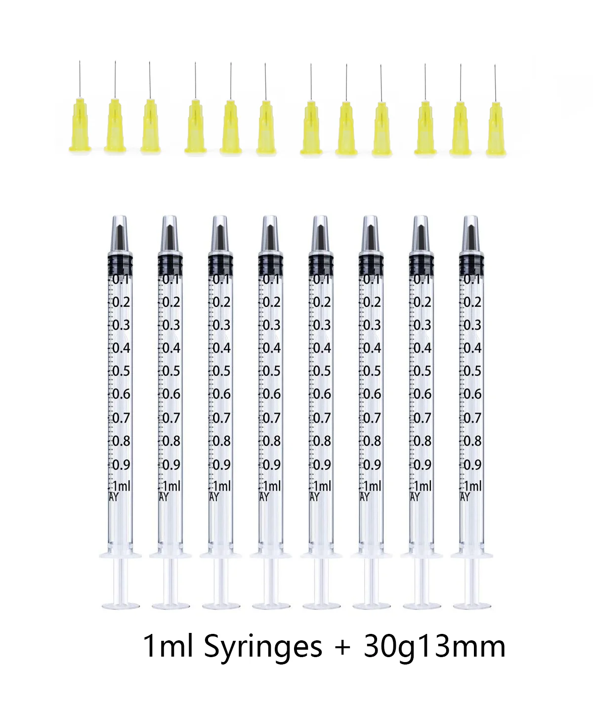 1ML Syringes+34g4mm Needle Injection Tool Disposable Sterile Individually Packed Beauty Painless Small NeedleDispensing syringe