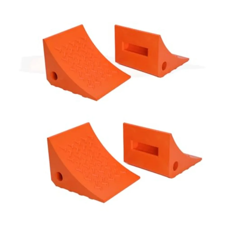 

Wheel Chocks, Rubber Wheel Chock with Curved, Durable, Non-Slip, Solid Trailer Wheel Chocks for Boat Trailers, RV, Truck, Campe