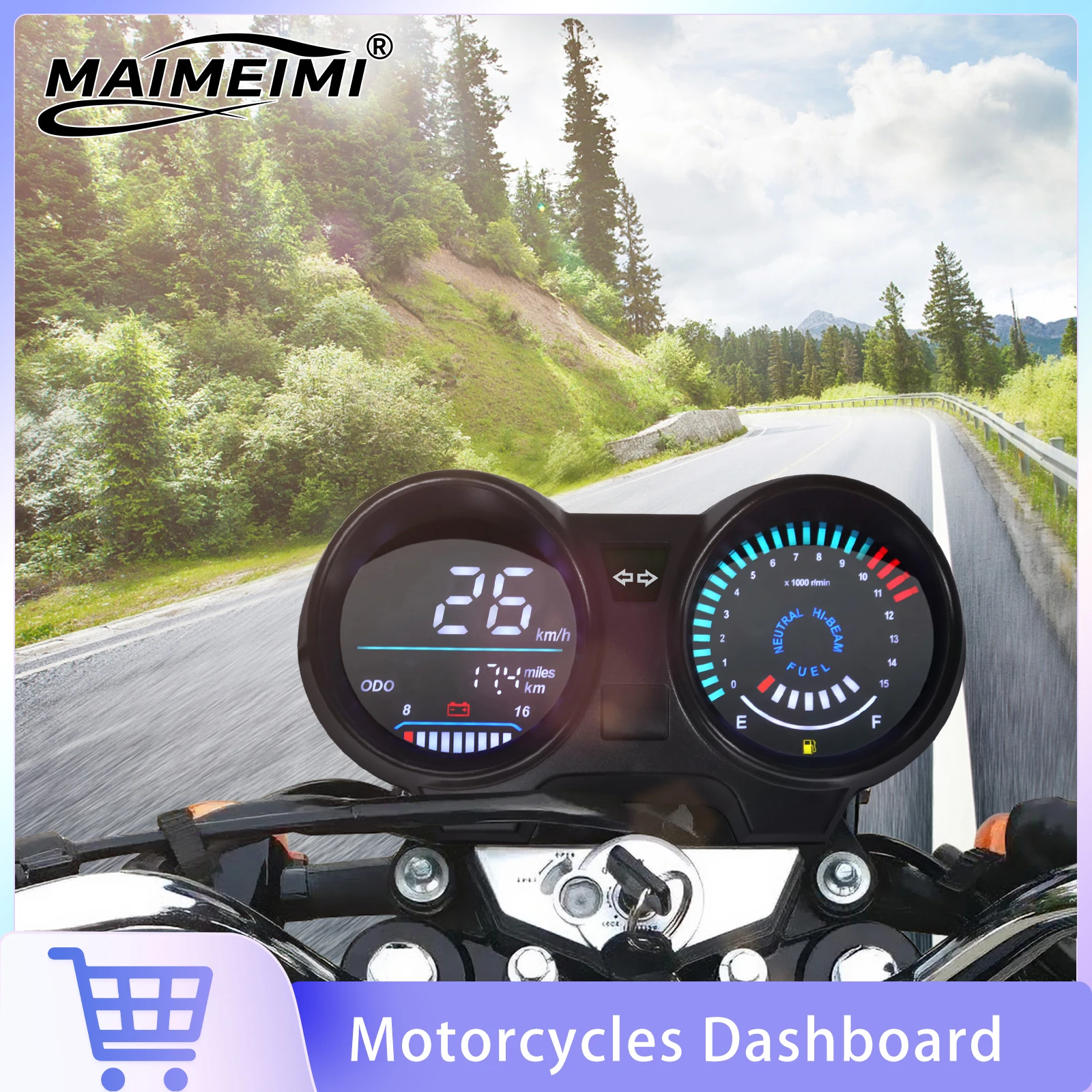 オートバイスピードメーター-led-ダッシュボード-rpm-タコメーター速度計走行距離計ブラジル用タイタン-150-ホンダ-cg150-fan150-2010-2012