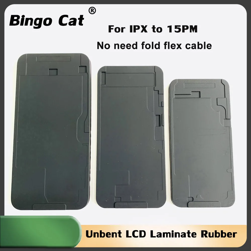 Czarna gumowa mata z elastycznym kablem Space OCA Laminating Mold Mat LCD Screen Refurbish Pad For iPhone 15 14pro 13 12 pro max Repair
