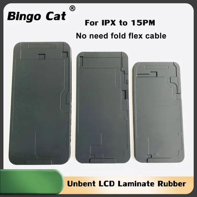Czarna gumowa mata z elastycznym kablem Space OCA Laminating Mold Mat LCD Screen Refurbish Pad For iPhone 15 14pro 13 12 pro max Repair