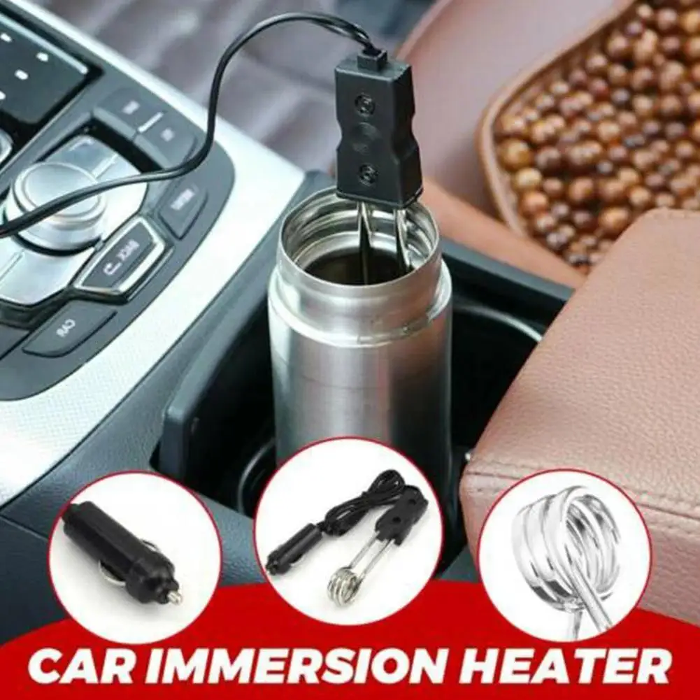 NEW Universal 120W Electric Car Water Heater 12V 24V Boiler Hot Water Coffee Immersion Travel Portable Instant Hot Water Heaters