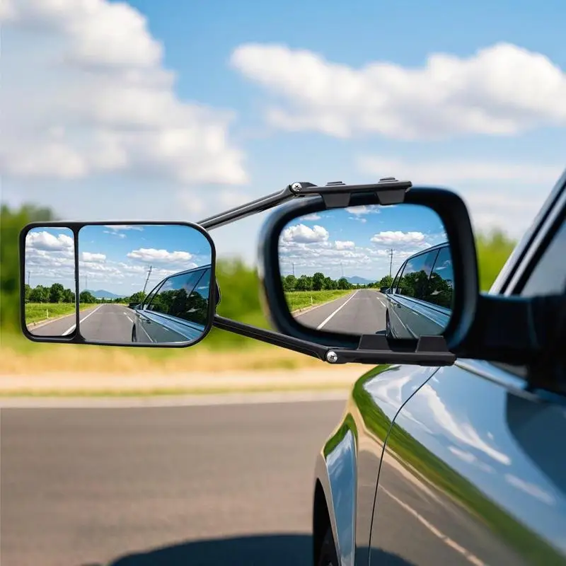 

Mirrors Extensions For Towing Truck Clip On Mirror 360 Degree Rotation Vibration-resistant Towing Accessories For Safe Driving