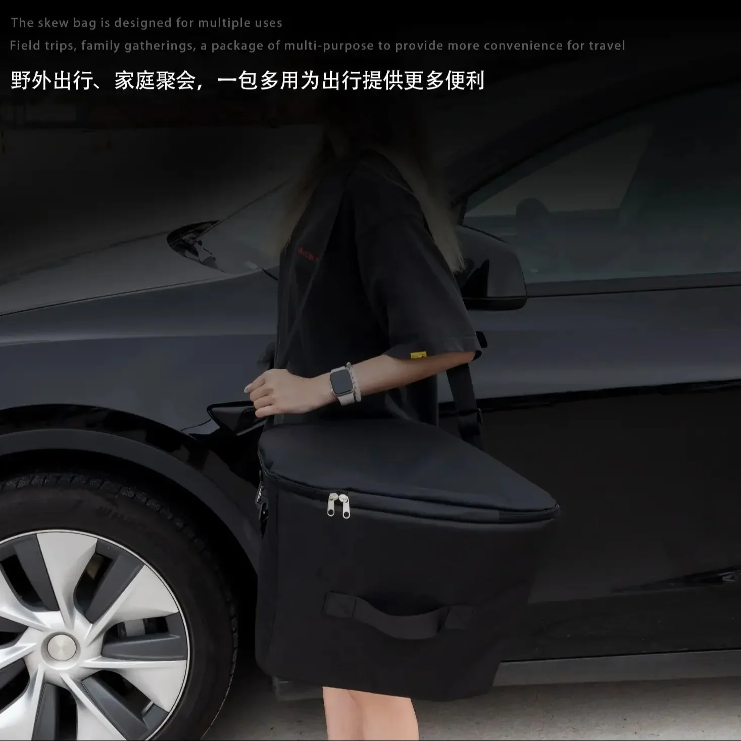 새로운 Tesla Model Y Juniper 2025 용 전면 트렁크 쿨러 주최자 상자 Frunk 절연 쿨러 보관 가방 야외 Livingfun 여행 썸네일 5