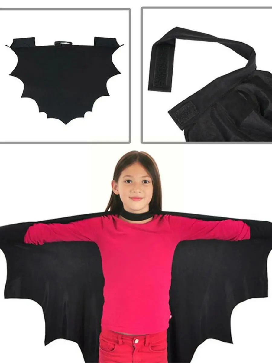 Nieuwe Halloween Kinder Vleermuis Gewaad Cape Dames Kostuum Par Cosplay Prestatiekleding Polyester Zomer Faion Dames Clo...