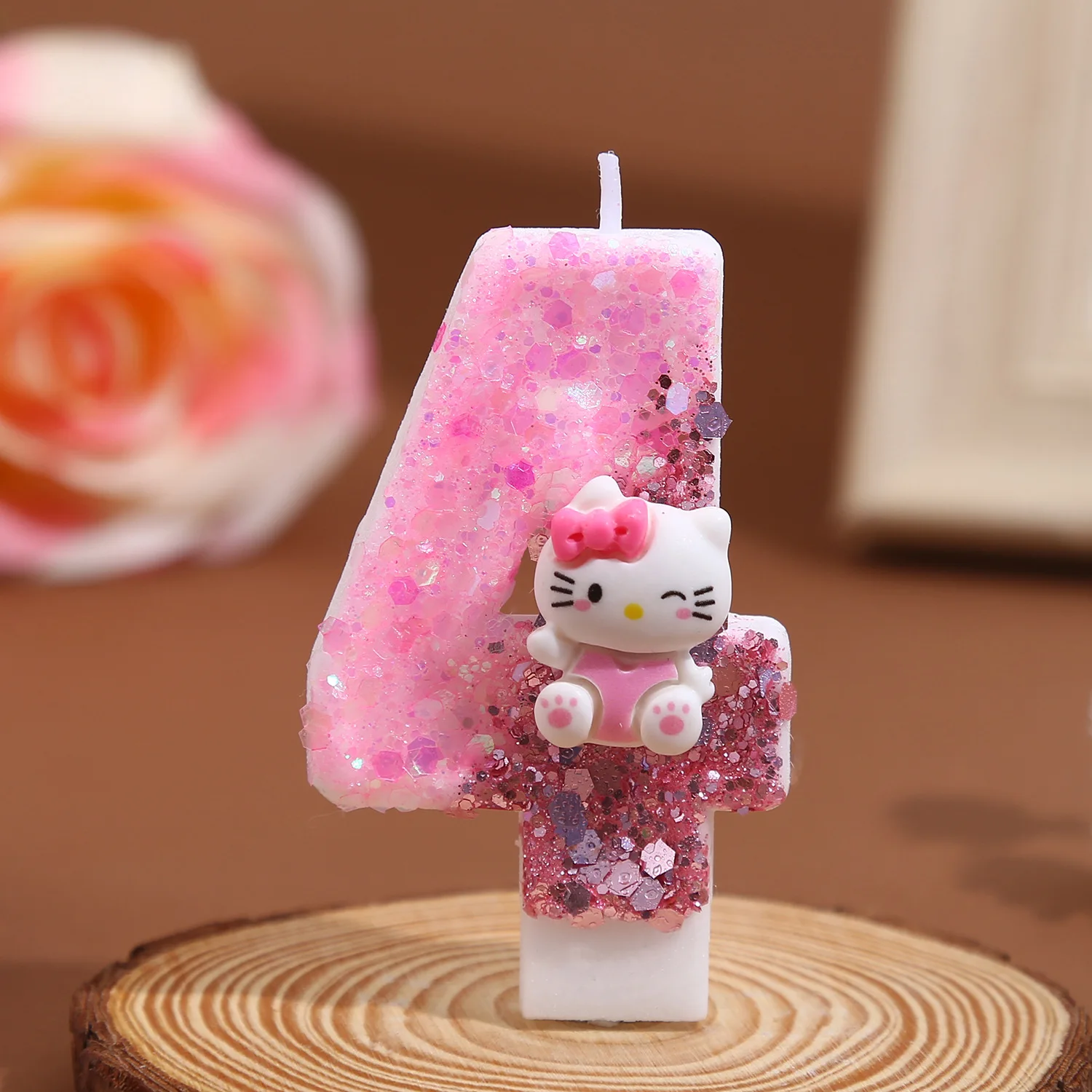 مجموعة شموع الحفلات ذات الطابع Hello Kitty رقم 0-9 لتزيين كعكة حفلات أعياد الميلاد وحفلات استقبال المولود الجديد لمستلزمات حفلات الأطفال