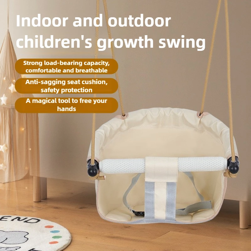 Cadeira suspensa infantil, balanço de pano, balanço de bebê, interior e exterior, estrutura de porta doméstica, pátio, barra horizontal ao ar livre