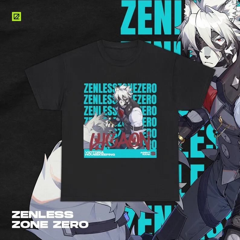 Lycaon Themed Streetwear Shirt, Zenless Zone Zero, ZZZ, Otaku, Unisex tee, Anime, Apparel, Gamer Merch, Cotton Tee, Great for Gi