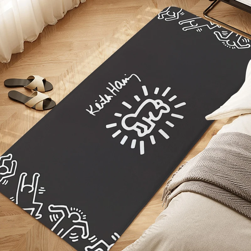 Sleeping Room Floor Carpet D-Keiths D-Harings Kitchen Bathroom Foot Mat Slip-resistant Doormat Entrance Door Hallway Rug