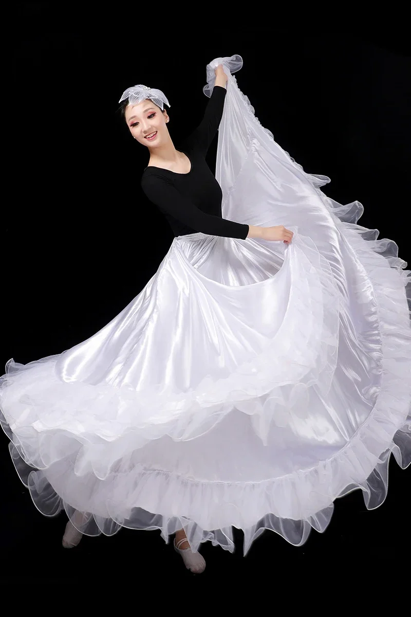 Costumes Brazil Gypsy Big Swing Skirts 360/540/720 Degree Women Flamenco Skirts Belly Dance Skirt Spanish Flamenco Dance