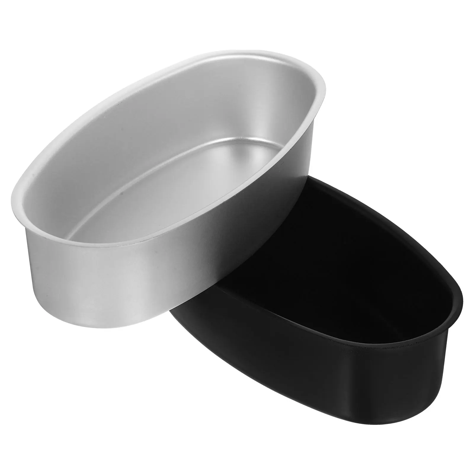 

2pcs Mold Cake Pan Oval Shape Aluminum Alloy Baking Cheese Pans for Baking Supply Bread Molds Kitchen Supplies