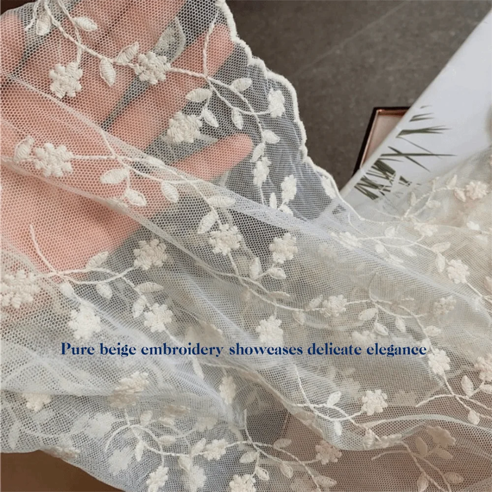 

Elegant Versatile Women's Lace Scarf Retro Long Neck Protection Scarf Embroidered Flower Korean Version Sunscreen Lace Shawl