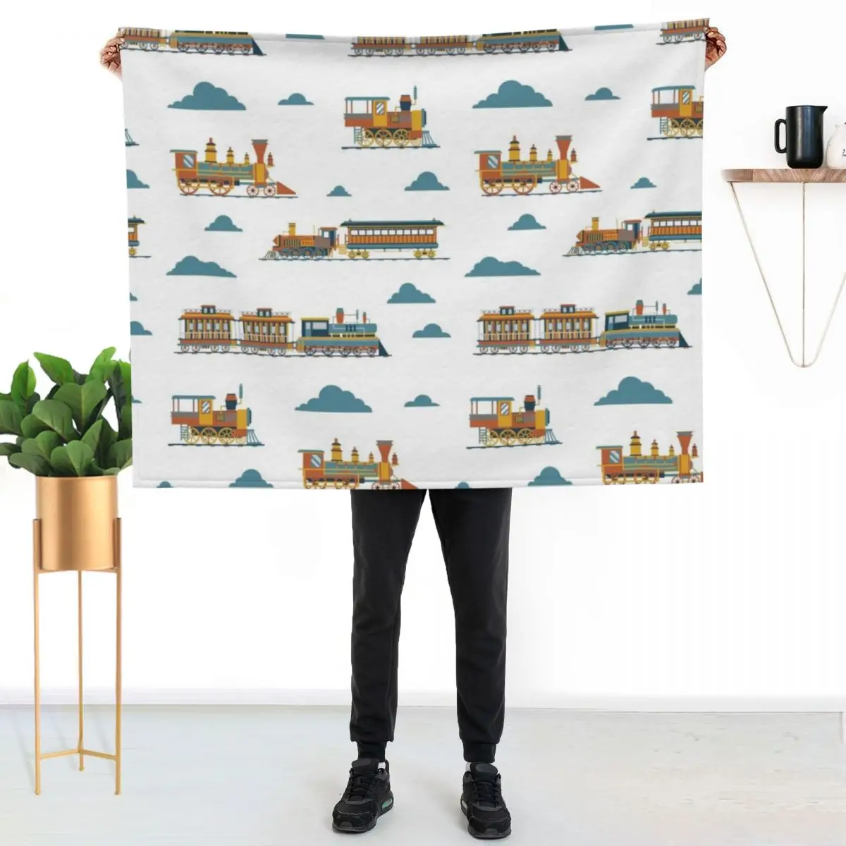train railroad Throw Blanket Blankets For Sofas Decorative Sofa warm winter Decorative Beds Shaggy Sofa Throw Blankets