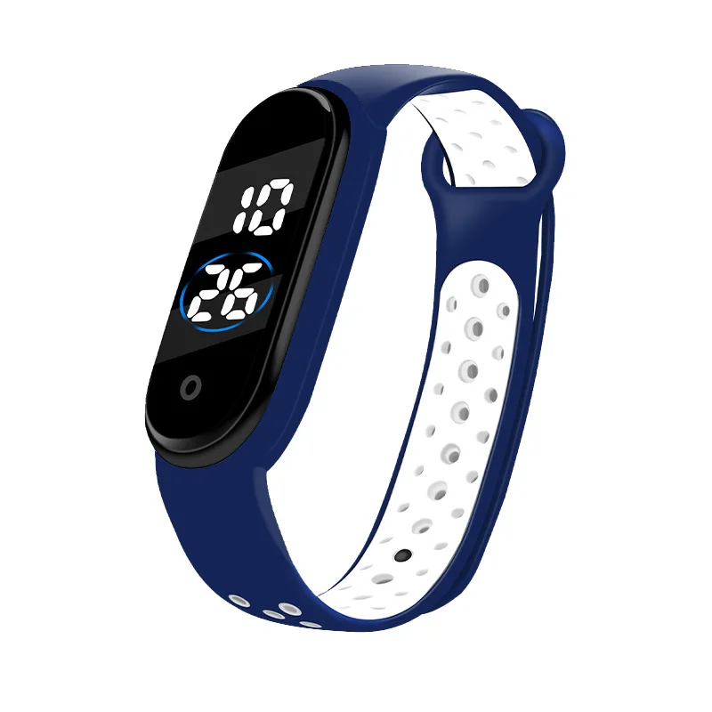 Children's Waterproof Sports LED Digital Watch Outdoor Silicone Bracelet Electronic Watch Kids Bracelet Digital Watches