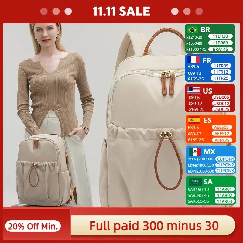 

Travel Backpacks for Laptop 15 Inches Large Notebook Backbags Women Fashion Urban Bag Anti-theft Drawstring Pocket Commute Bags