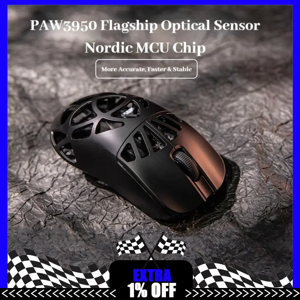 

Epomaker Carbonx Lightweight E-Sports Mouse Hollow Out Mouse Carbon Brazed Composite Dual 8k Thri-Mode Paw3950 Game Accessories