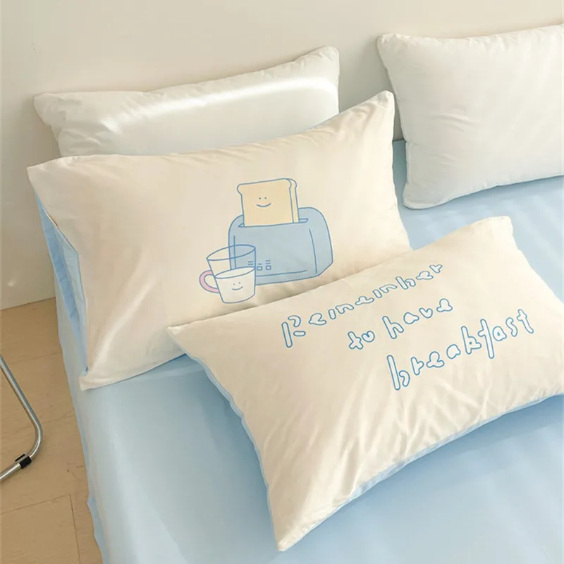 

CuteLife Cute Milk Cotton White Long Throw Pillow Cover For You Soft Cushion Cover Home Textile Bed Sofa Decorative Pillow Case