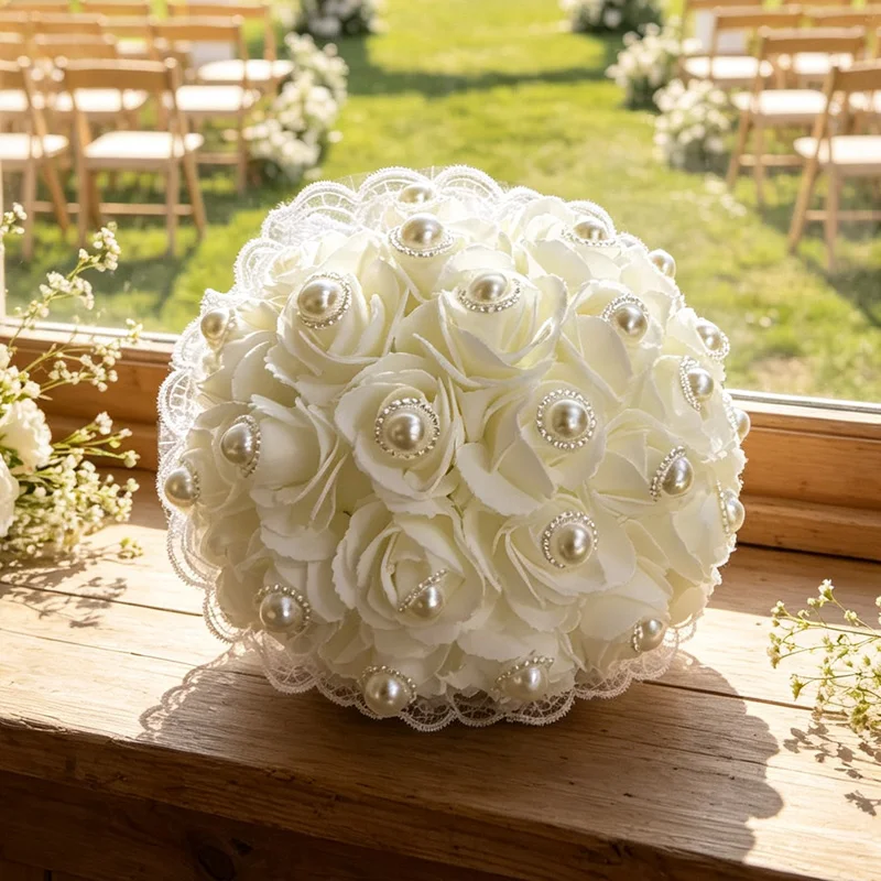 A Realistic Flower Decoration for A Starry Sky Wedding Photo Shoot, Engagement Ceremony Props