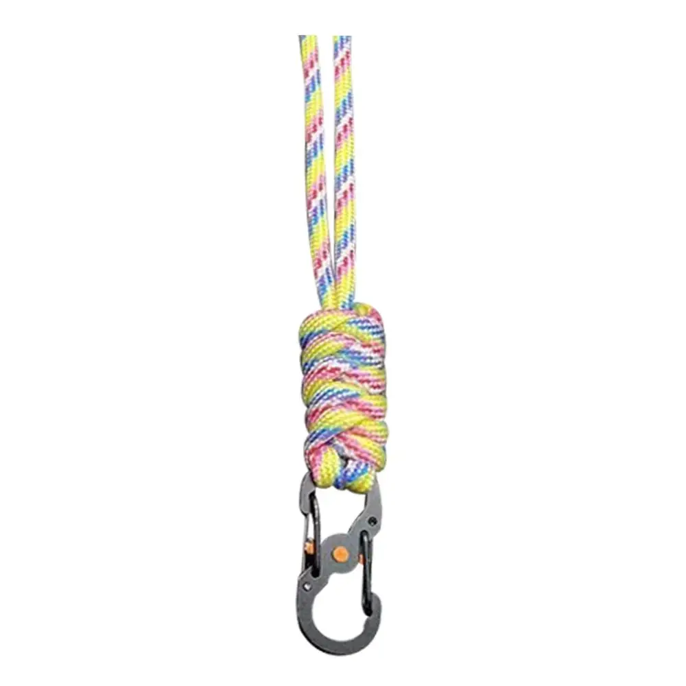 New Self-Defense Emergency Survival Backpack Lanyard 8-Word Buckle Key Ring Paracord Keychain Parachute Cord