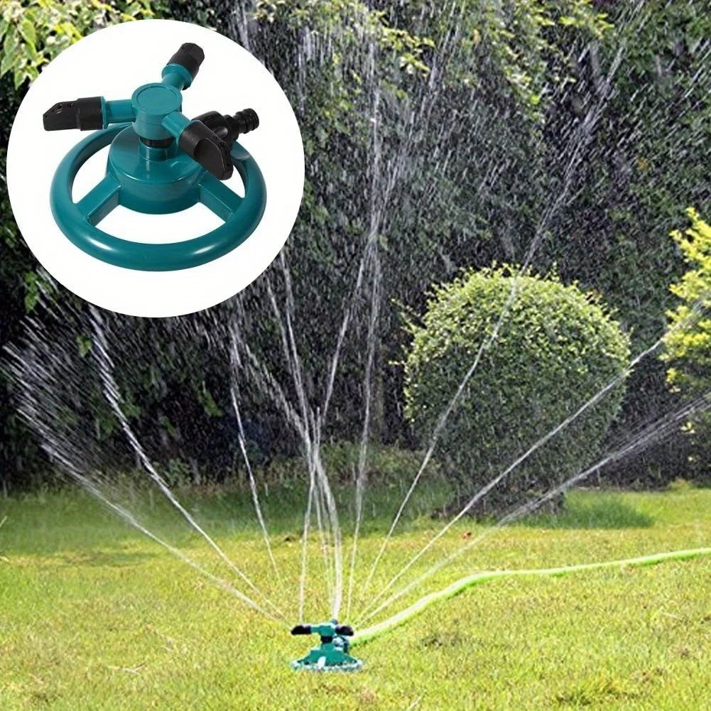 1 Stück grüner Gartensprinkler mit verstellbarer Düse, 360-Grad-Drehung, einfache Installation, langlebiger Kunststoff, mehrkomponentig – Detail 1