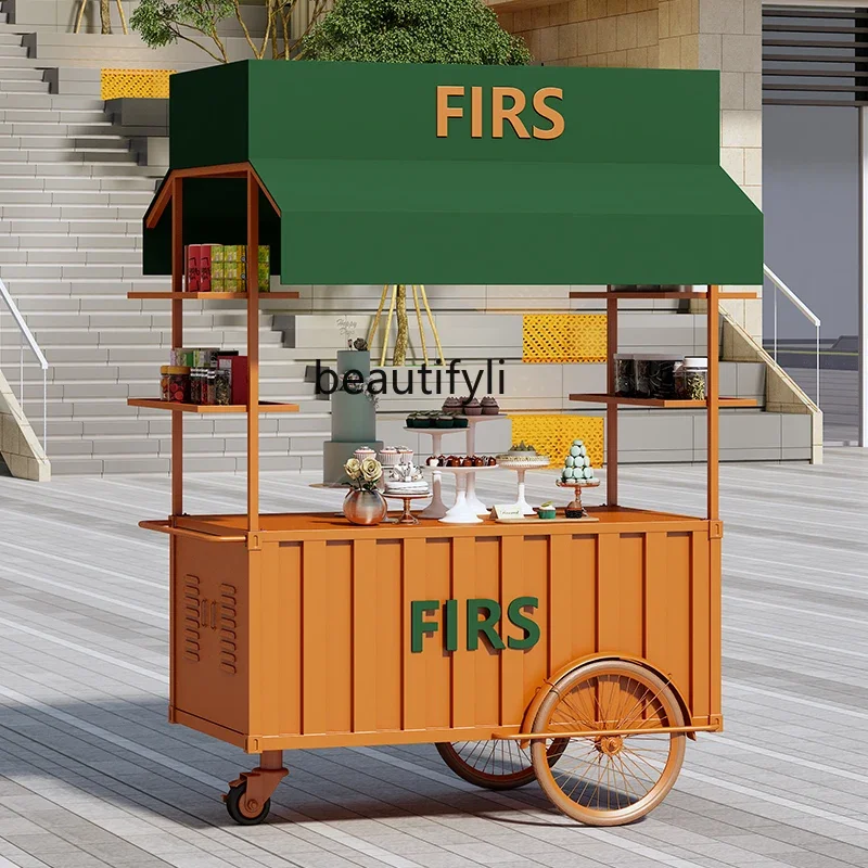 cc182Outdoor mobile snack cart stall activity promotion float mobile shopping mall supermarket promotion desk