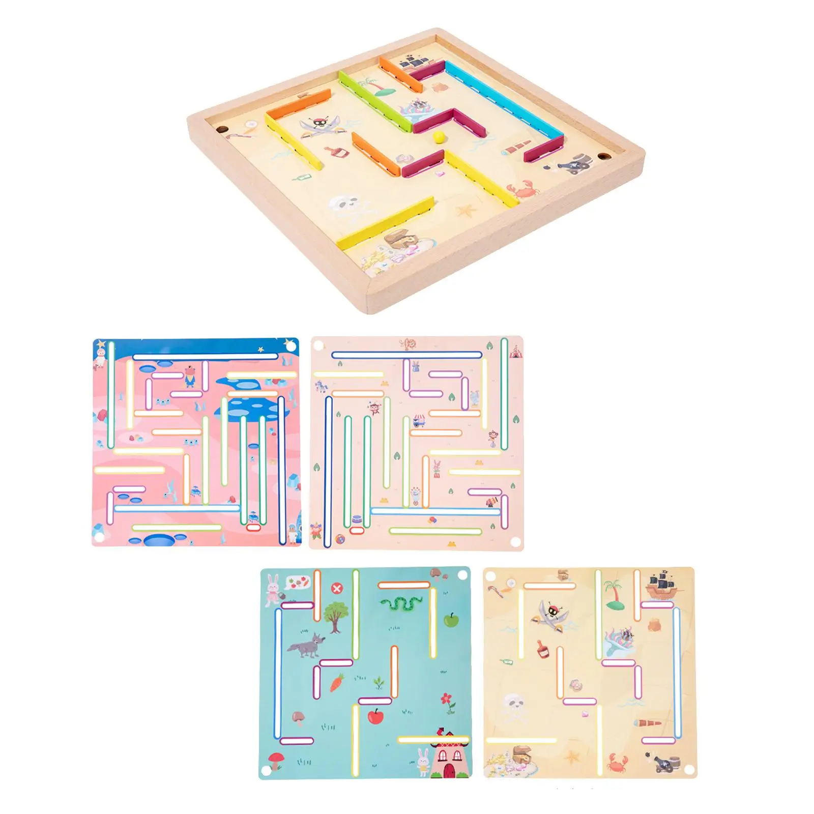 Holz Labyrinth Spiel Labyrinth Brettspiel Tisch Aktivität Montessori Spielzeug für Mädchen Jungen Kinder Vorschule Kinder Weihnachts geschenke