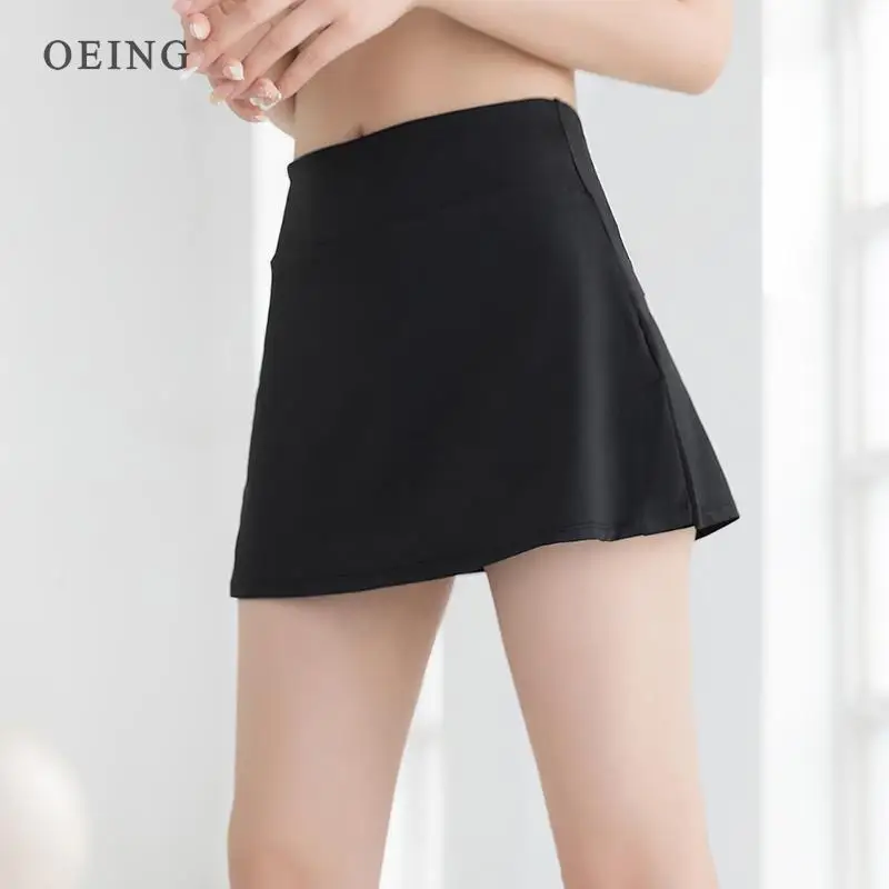 Women 2 In 1 Running Sports Skirts Elastic Loose Quick Dry High Waist Golf Tennis Skorts Gym Yoga Shorts Fitness Sportswear