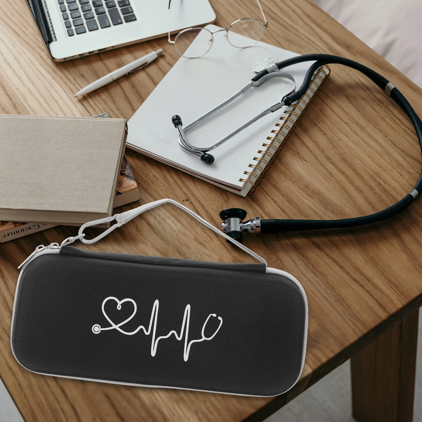 

Stethoscope Storage Case Portable Hardshell Protective Shockproof Compact Travel Bag for Nurses Doctors Medical Staff