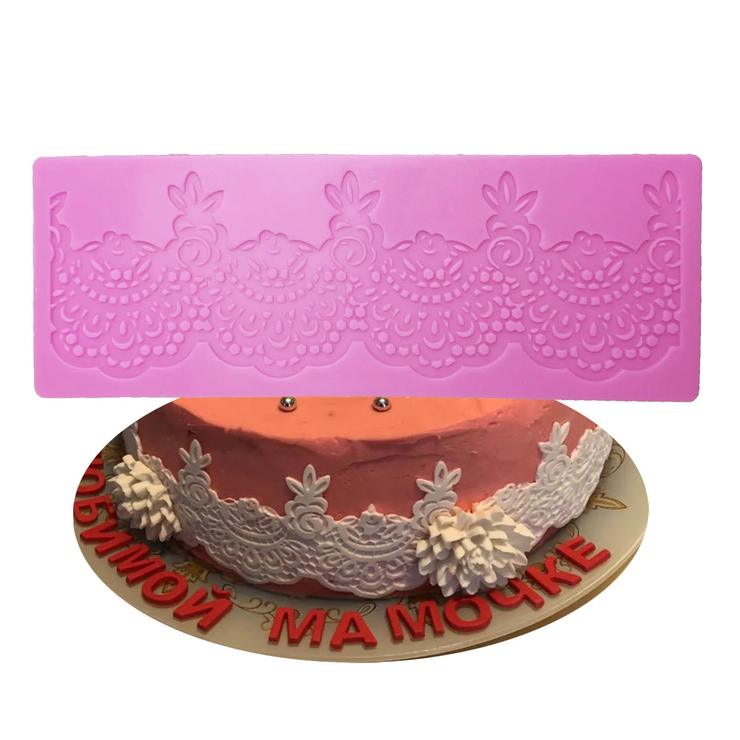 Silicone Mould Lace Pad Leaf Flower Butterfly Cake Decorating Grade Craft Mat Fondant Food Lace Cake 3D Mold Baking Sugar Paste