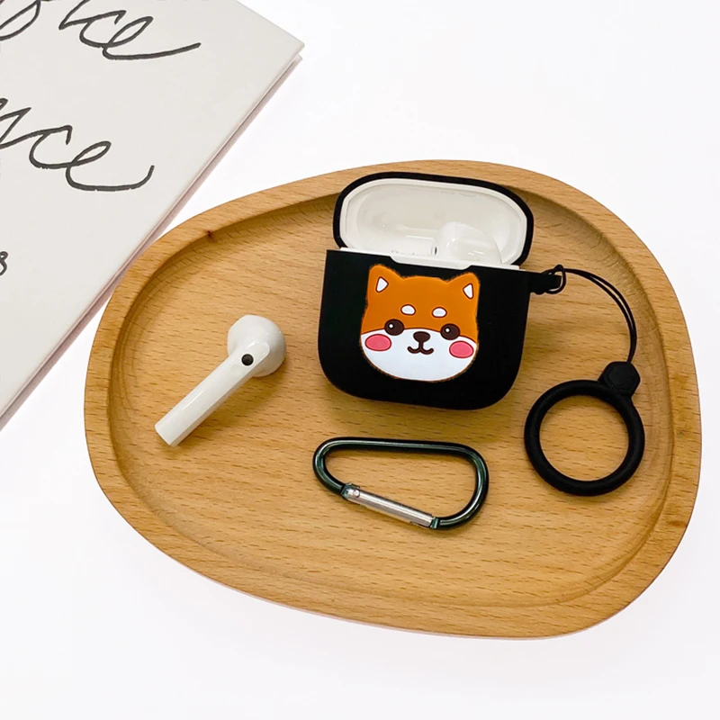 Hoạt Hình Hiệu Baseus Bowie E8 Ốp Lưng Vòng Silicone Chống Thả Bảo Vệ Tai Nghe Bluetooth Chụp Tai Bao Da Cho Baseus E8 Phụ Kiện ốp Lưng